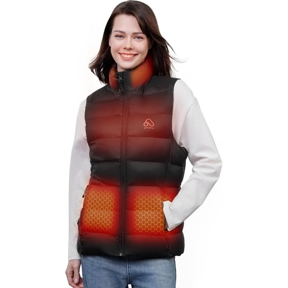 NEW Avidia Women's Heated Vest Battery-Powered- Black- M